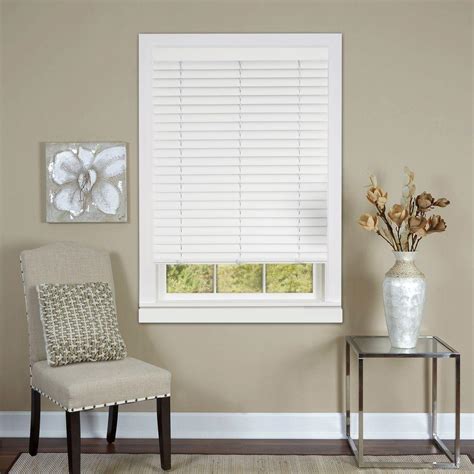 2 Inch Cordless Faux Wood Blinds are an affordable alternative to real wood. . 35 inch blinds